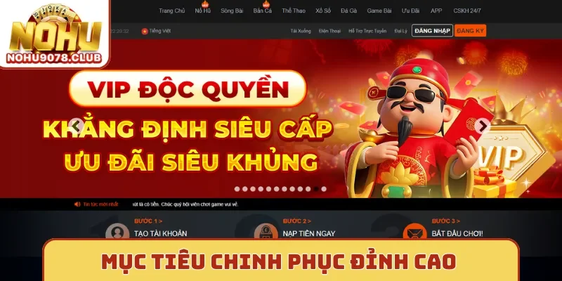 Mục tiêu chinh phục đỉnh cao